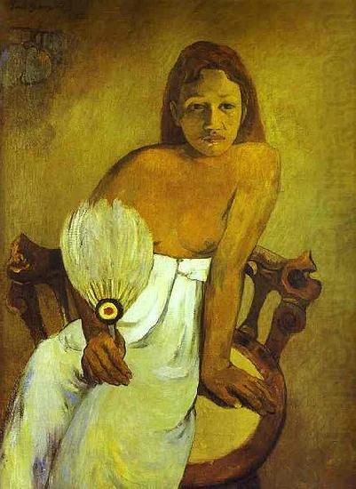 Paul Gauguin Donna col ventaglio china oil painting image